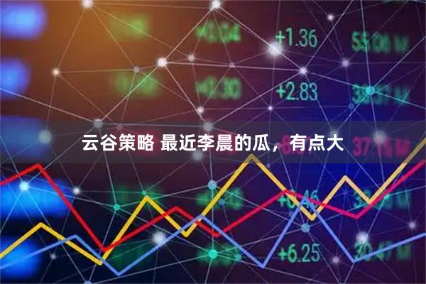 云谷策略 最近李晨的瓜，有点大
